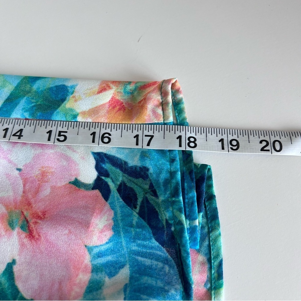 Show Me Your Mumu‎ Tropical Floral Palazzo Pants Blue Pink Hibiscus Boho Resort - Picture 13 of 14